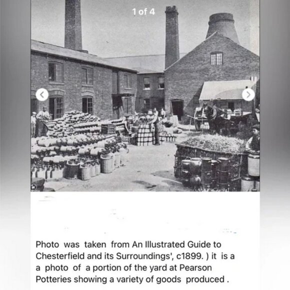 Pearson’s of Chesterfield Stoneware Pitcher – Mid-Century English Cottage Charm - Picture 9 of 10